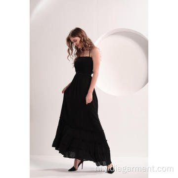 Zwarte strand casual maxi-jurk voor dames